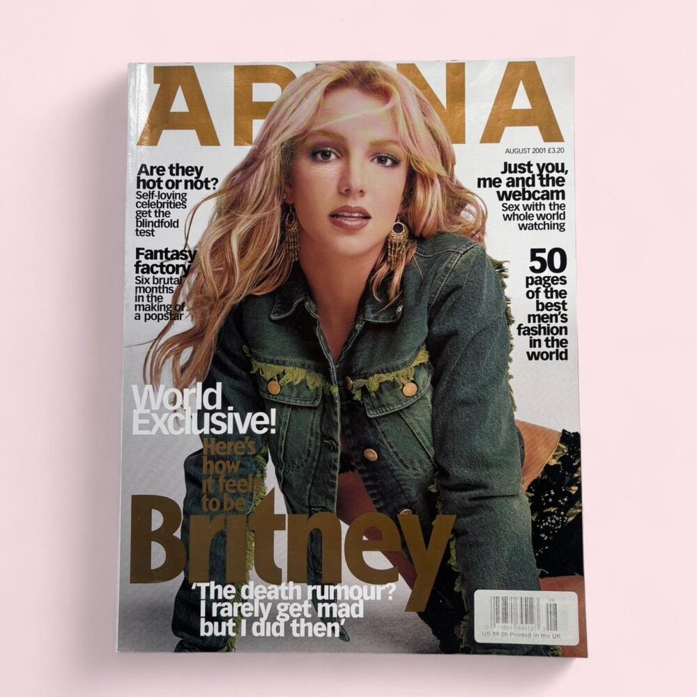 Britney Spears Arena Magazine August 2001 UK World Exclusive Fashion Issue